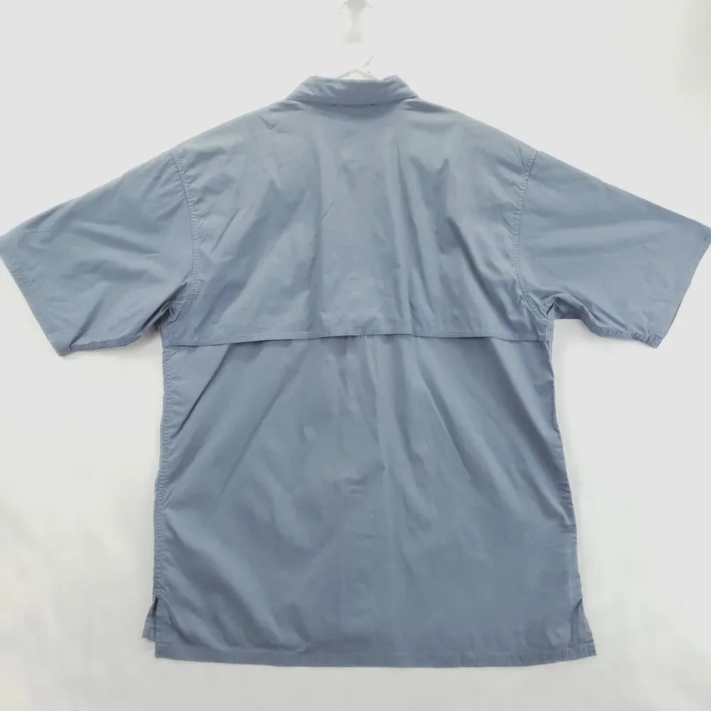 The North Face Shirt Mens Large Blue Vented Fishing Classic Button-Up